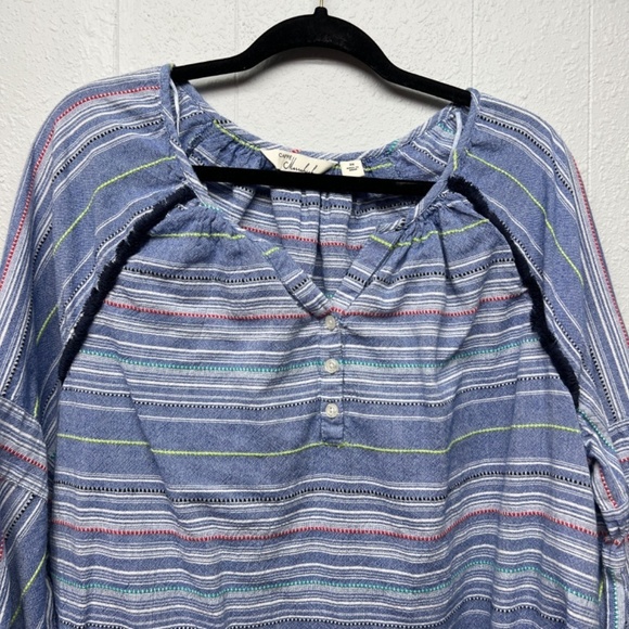 Caffe Marrakesh Anthro Cotton Top Womens 2X Flowy Tasseled Bohemian Cottagecore - Picture 3 of 11